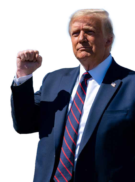 Donald Trump raising a fist