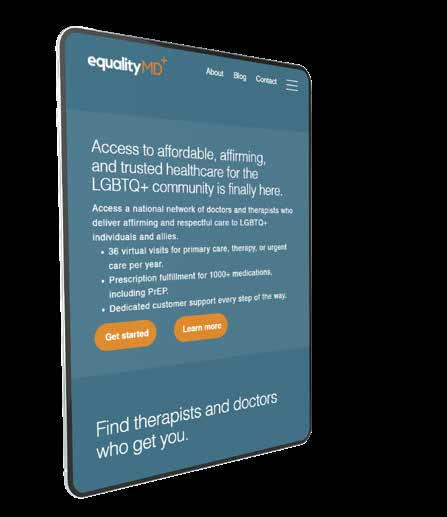 The EqualityMD site, shown on a phone